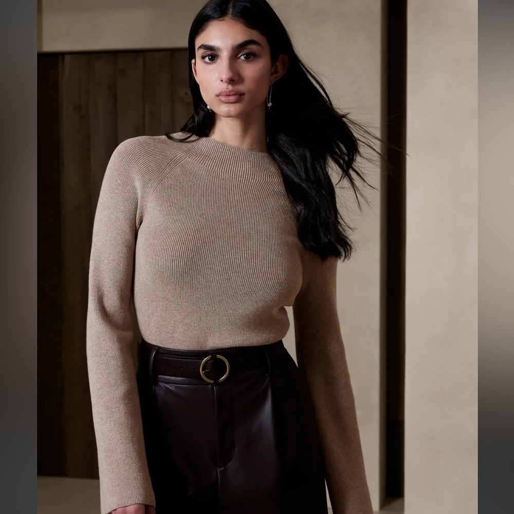 Banana Republic Backless Mock Neck Sweater